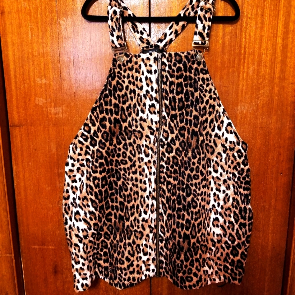 Forever 21 Cheetah Overall Dress